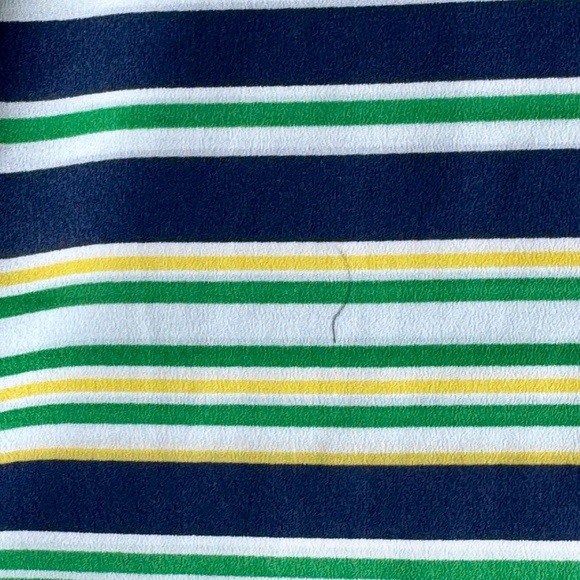 Antonio Melani Jenna Dress Spring Green Navy Geometric Stripe Cinched Size 12 - Picture 9 of 13